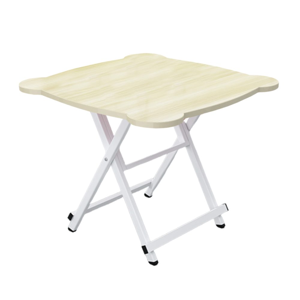 1-SOGA White Minimalist Cat Ear Folding Table Indoor Outdoor Portable Stall Desk Home Decor