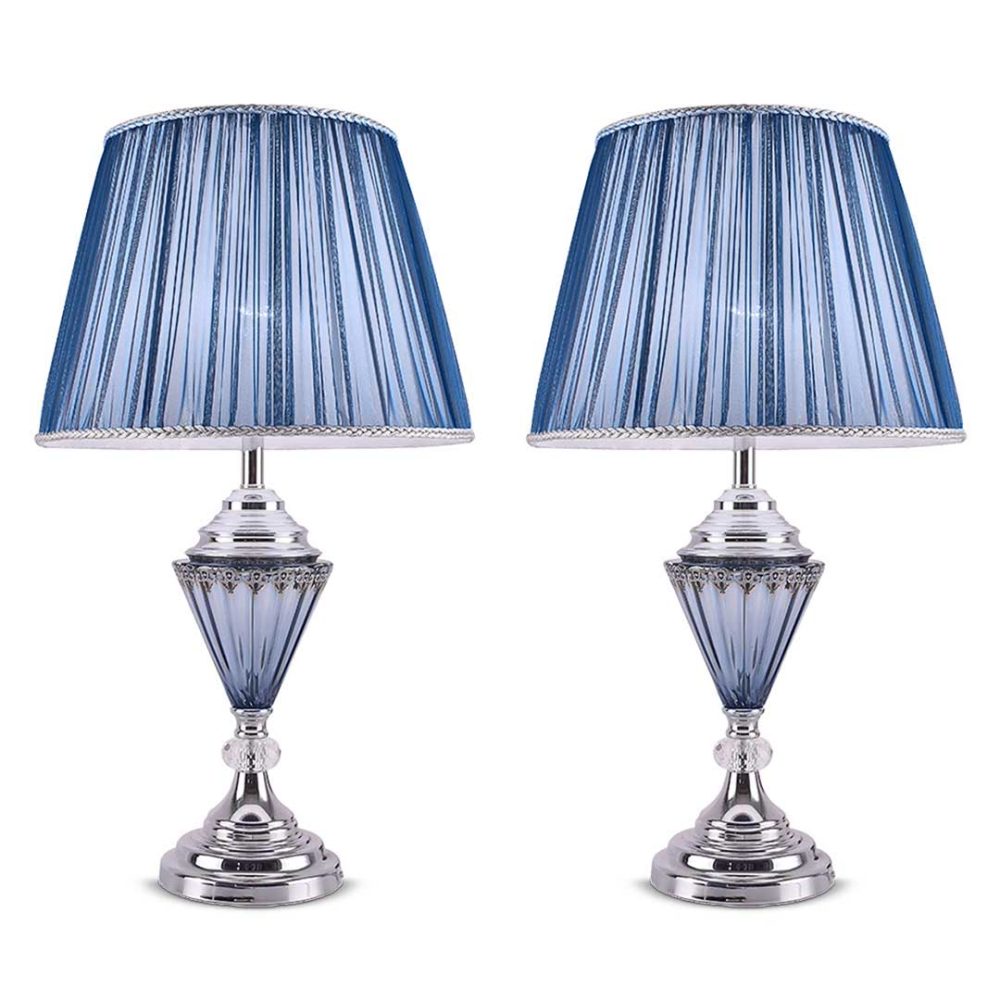 1-SOGA 2X LED Elegant Table Lamp with Warm Shade Desk Lamp