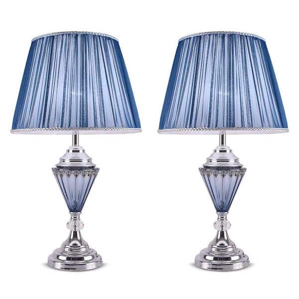 1-SOGA 2X LED Elegant Table Lamp with Warm Shade Desk Lamp