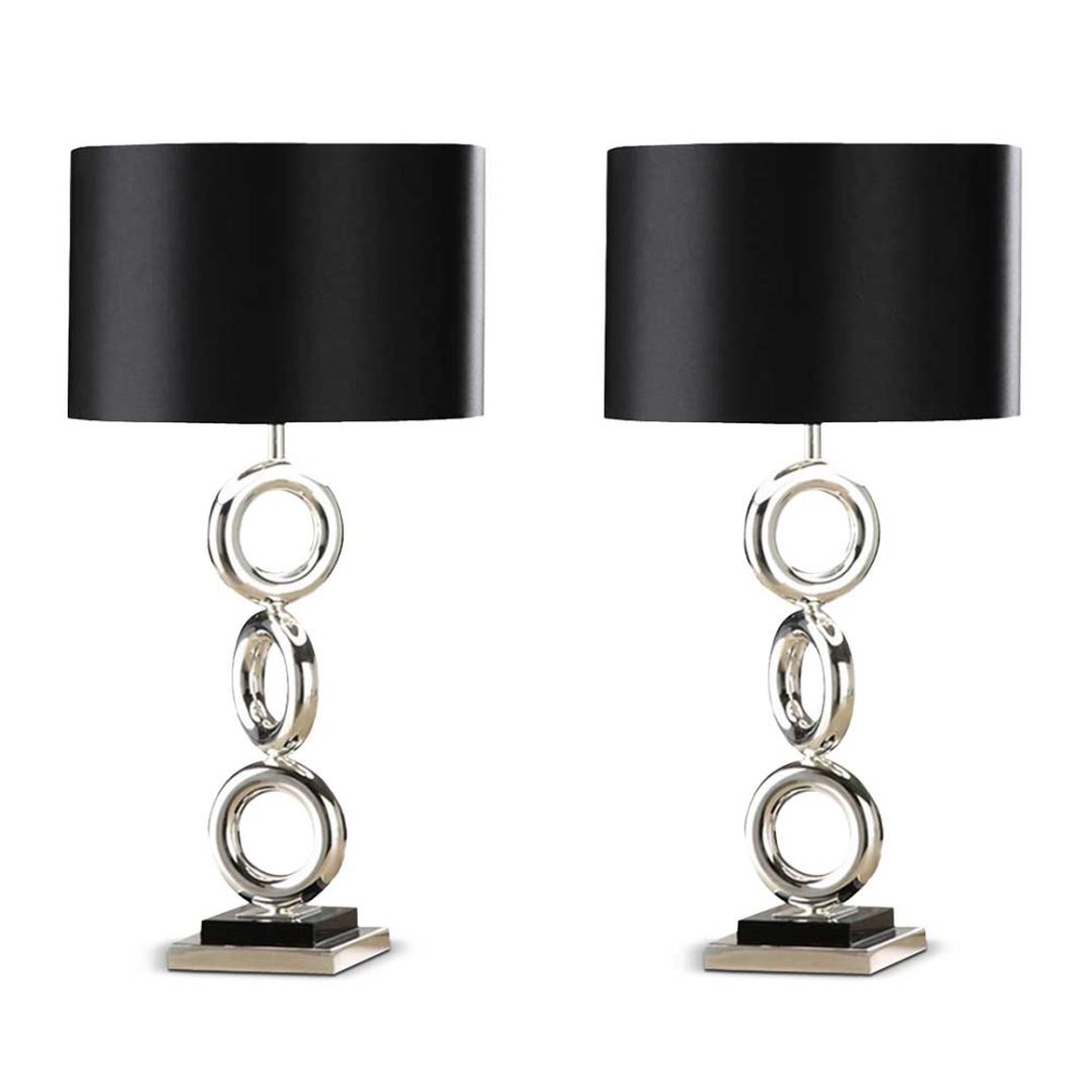 1-SOGA 2X Simple Industrial Style Table Lamp Metal Base Desk Lamp
