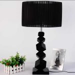 5-SOGA 55cm Black Table Lamp with Dark Shade LED Desk Lamp