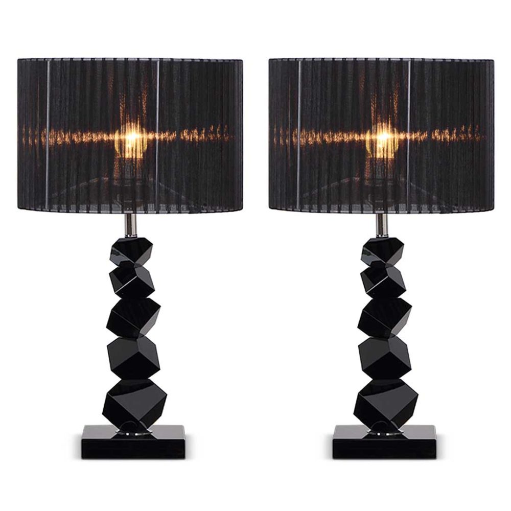 1-SOGA 2X 60cm Black Table Lamp with Dark Shade LED Desk Lamp 1-SOGA 2X 60cm Black Table Lamp with Dark Shade LED Desk Lamp