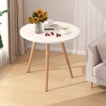 2-SOGA 60x60cm White Small Side Coffee Table Living Room Balcony Home Décor Style