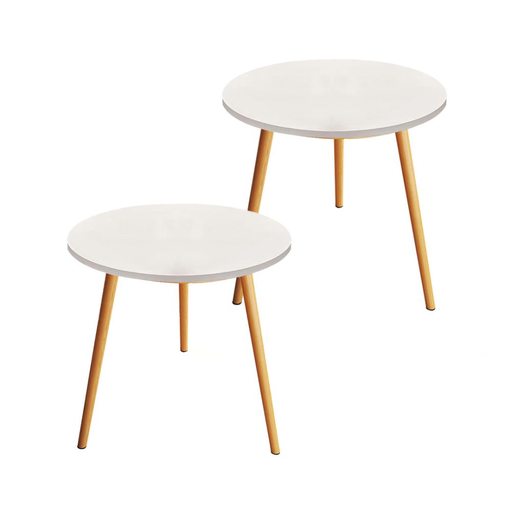 1-SOGA 2X 60x72cm White Small Side Coffee Table Living Room Balcony Home Décor Style 1-SOGA 2X 60x72cm White Small Side Coffee Table Living Room Balcony Home Décor Style