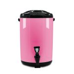 3-SOGA 16L Stainless Steel Insulated Milk Tea Barrel Hot and Cold Beverage Dispenser Container with Faucet Pink