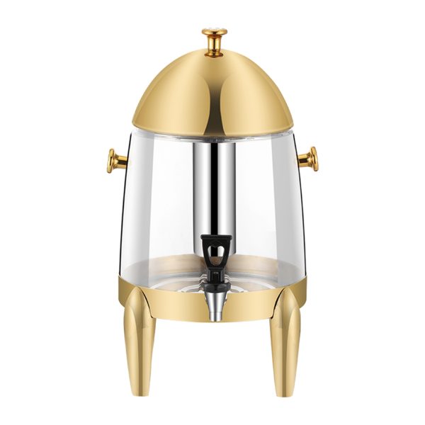 1-SOGA Stainless Steel 12L Beverage Dispenser Hot and Cold Juice Water Tea Chafer Urn Buffet Drink Container Jug with Gold Accents