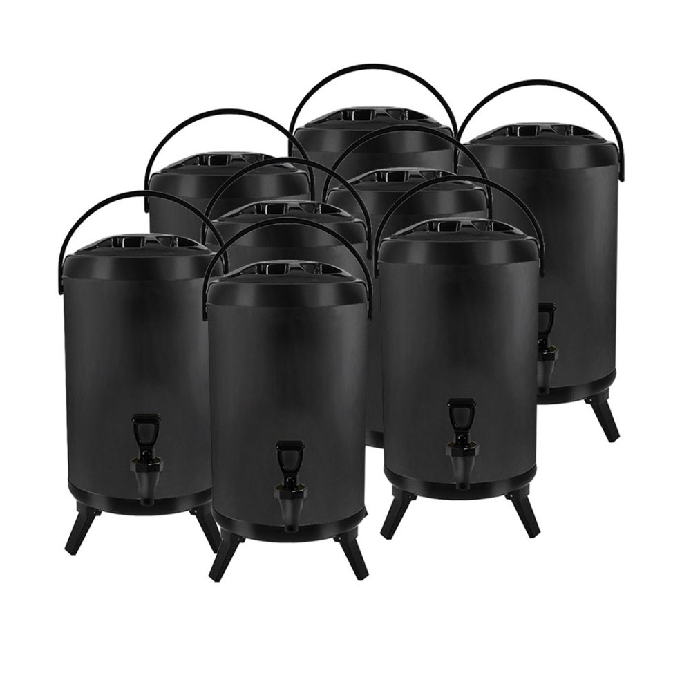 1-SOGA 8X 8L Stainless Steel Insulated Milk Tea Barrel Hot and Cold Beverage Dispenser Container with Faucet Black 1-SOGA 8X 8L Stainless Steel Insulated Milk Tea Barrel Hot and Cold Beverage Dispenser Container with Faucet Black