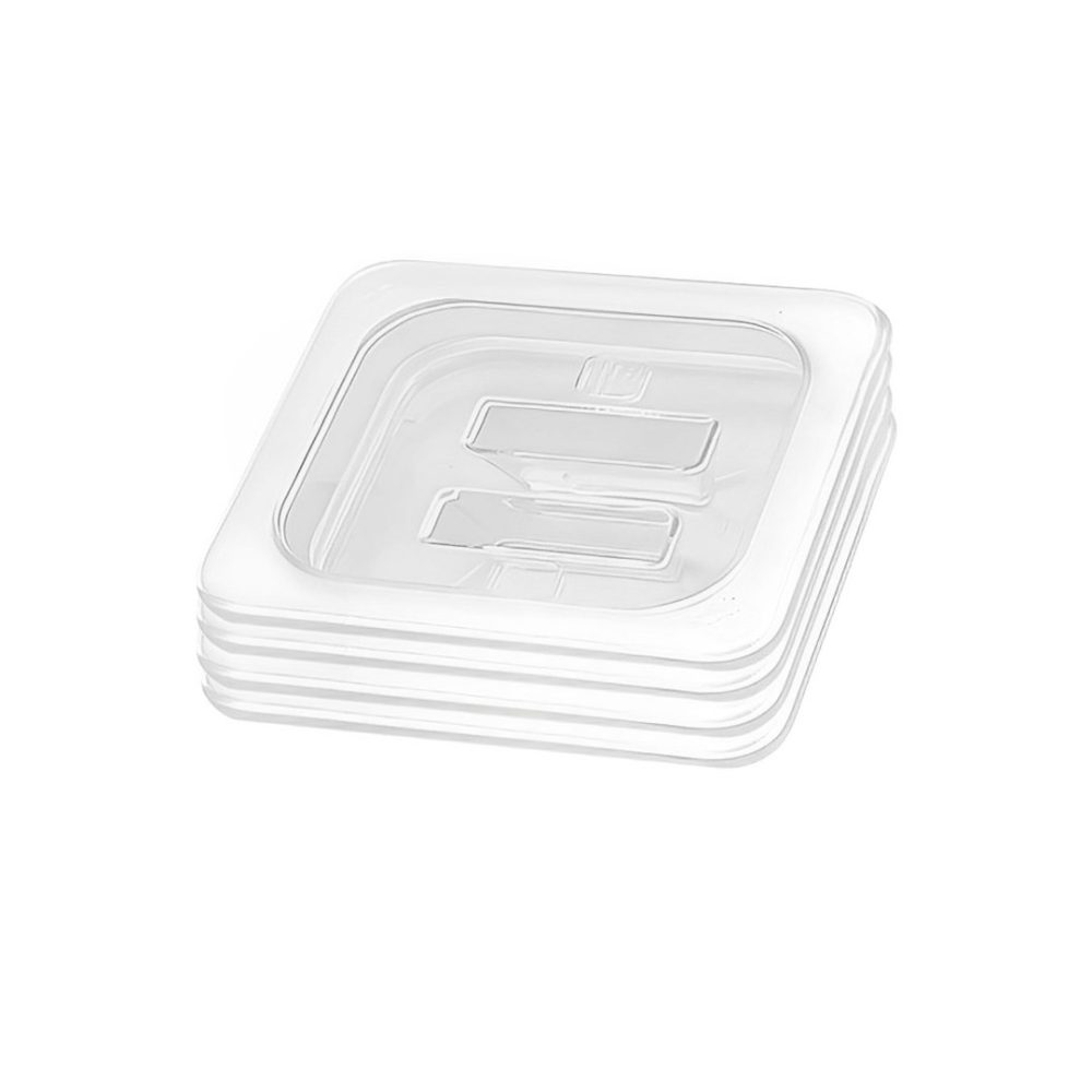 1-SOGA Clear Gastronorm 1/6 GN Lid Food Tray Top Cover Bundle of 4