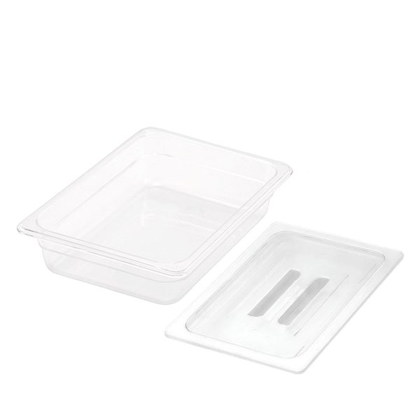 1-SOGA 65mm Clear Gastronorm GN Pan 1/2 Food Tray Storage with Lid