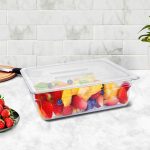 2-SOGA 100mm Clear Gastronorm GN Pan 1/2 Food Tray Storage Bundle of 2 with Lid