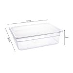 5-SOGA 100mm Clear Gastronorm GN Pan 1/2 Food Tray Storage Bundle of 2 with Lid