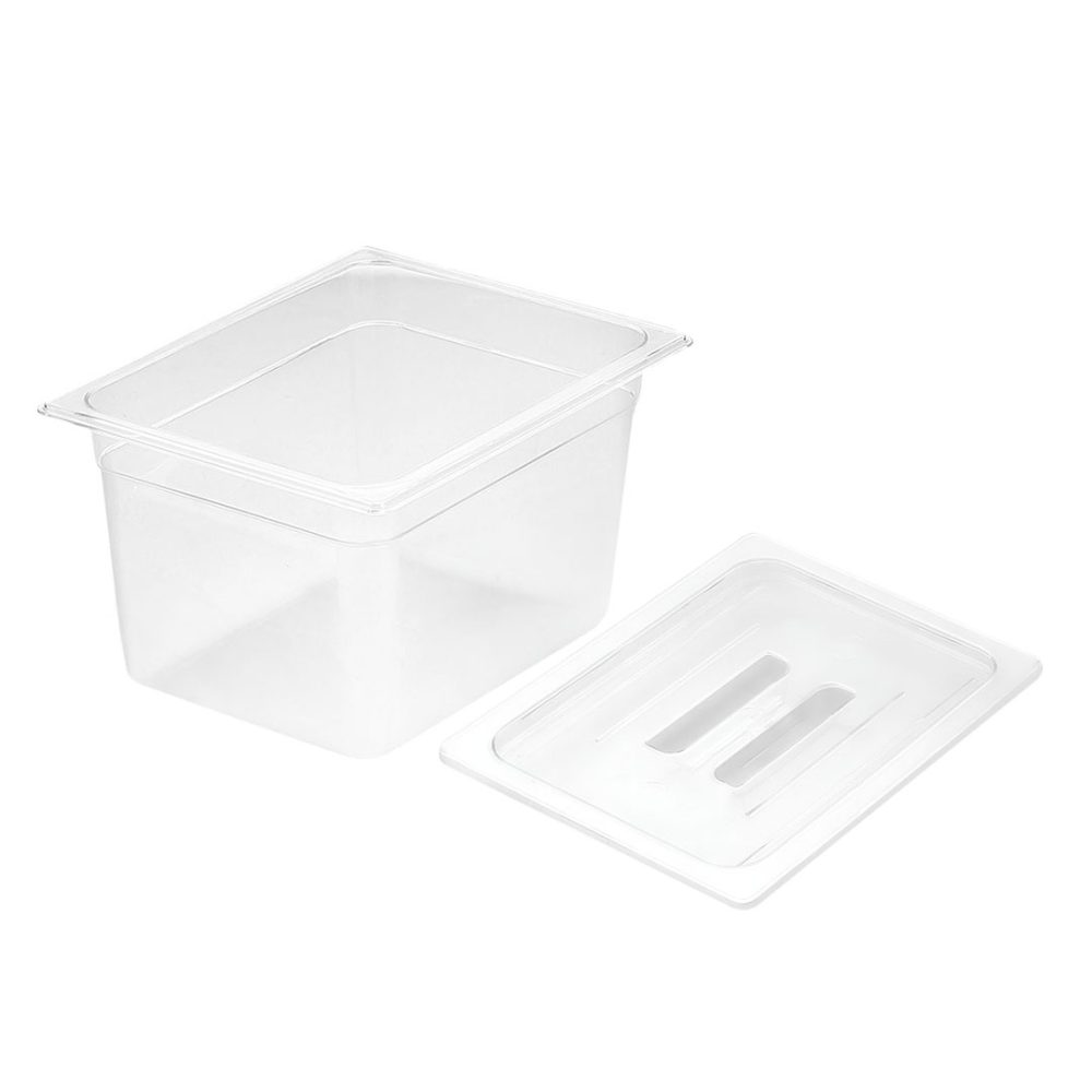 1-SOGA 200mm Clear Gastronorm GN Pan 1/2 Food Tray Storage with Lid