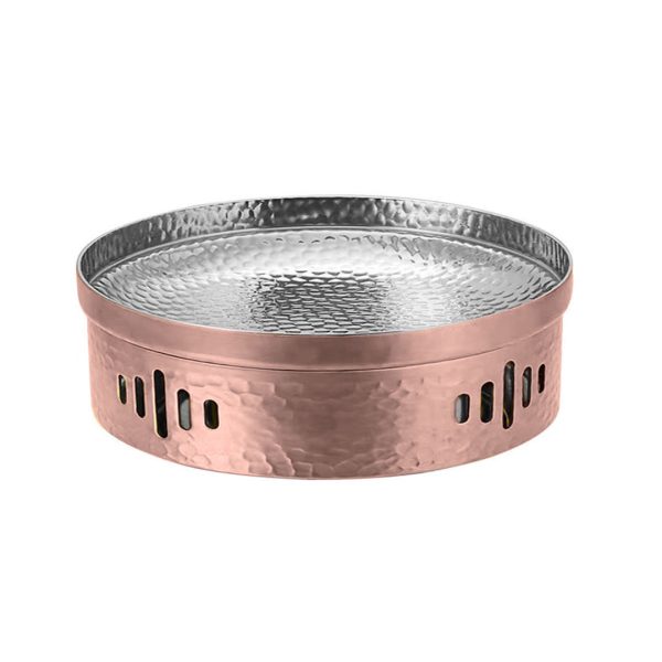 1-SOGA 26cm Hammered Texture Dry Pot in Rose Gold Color Kitchen Essential
