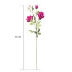 3-SOGA 67cm Green Glass Tall Floor Vase and 12pcs Dark Pink Artificial Fake Flower Set