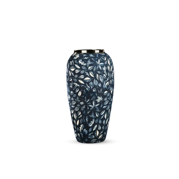 1-SOGA 35x17cm Blue Large Ceramic Flower Vase Elegant Living Room Home Decor