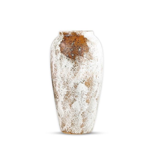 1-SOGA 35x17 Gradient White Large Ceramic Flower Vase Elegant Living Room Home Decor