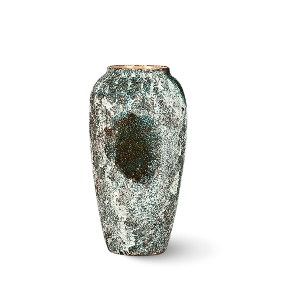 1-SOGA 35x17cm Green Large Ceramic Flower Vase Elegant Living Room Home Decor