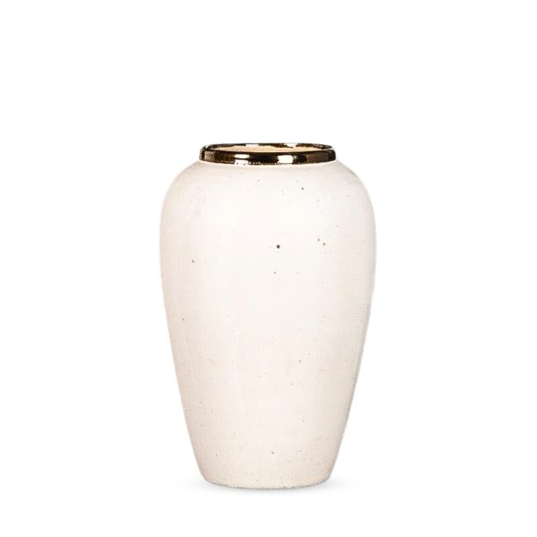 1-SOGA 30x19cm Plain White Medium Ceramic Flower Vase Elegant Living Room Home Decor