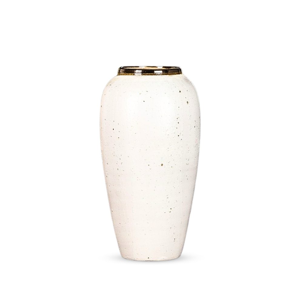 1-SOGA 35x17cm Plain White Large Ceramic Flower Vase Elegant Living Room Home Decor