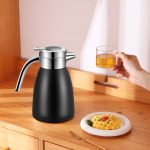 2-SOGA 2X 1.2L Stainless Steel Insulated Vacuum Flask Water Bottle Black