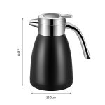 4-SOGA 2X 1.2L Stainless Steel Insulated Vacuum Flask Water Bottle Black