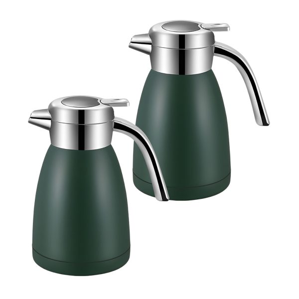 1-SOGA 2X 2.2L Stainless Steel Insulated Vacuum Flask Water Bottle Green