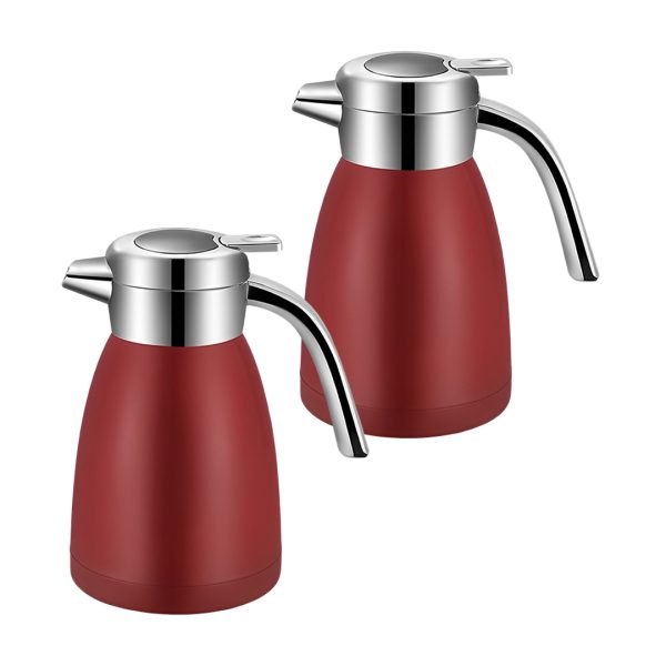 1-SOGA 2X 2.2L Stainless Steel Insulated Vacuum Flask WaterBottle Red