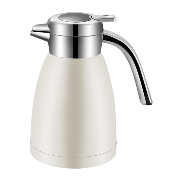 1-SOGA 2.2L Stainless Steel Insulated Vacuum Flask Water Coffee Jug Thermal White