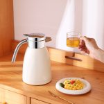 2-SOGA 2X 2.2L Stainless Steel Insulated Vacuum Flask Water Coffee Jug Thermal White