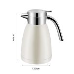 4-SOGA 2X 2.2L Stainless Steel Insulated Vacuum Flask Water Coffee Jug Thermal White