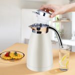 5-SOGA 2X 2.2L Stainless Steel Insulated Vacuum Flask Water Coffee Jug Thermal White