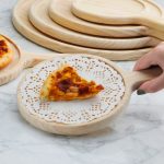 4-SOGA 10 inch Round Premium Wooden Pine Food Serving Tray Charcuterie Board Paddle Home Decor