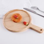5-SOGA 10 inch Round Premium Wooden Pine Food Serving Tray Charcuterie Board Paddle Home Decor