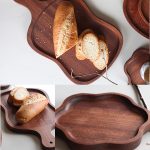 7-SOGA 18cm Brown Wooden Serving Tray Board Paddle with Handle Home Decor