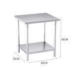 3-SOGA 80*70*85cm Commercial Catering Kitchen Stainless Steel Prep Work Bench