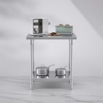 4-SOGA 80*70*85cm Commercial Catering Kitchen Stainless Steel Prep Work Bench