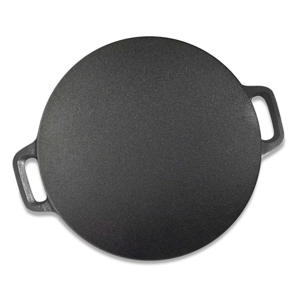 1-SOGA 42x37cm Cast Iron Induction Crepes Pan Baking Cookie Pancake Pizza Bakeware