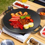 3-SOGA 2X 40X33cm Cast Iron Induction Crepes Pan Baking Cookie Pancake Pizza Bakeware