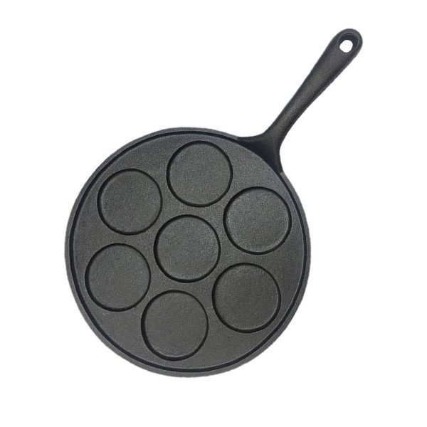 1-SOGA 23cm Cast Iron Takoyaki Fry Pan Octopus Balls Maker 7 Hole Cavities Grill Mold