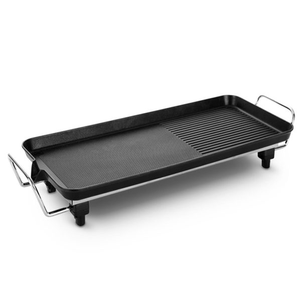1-SOGA 68cm Electric BBQ Grill Teppanyaki Tough Non-stick Surface Hot Plate Kitchen 6-8 Person