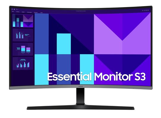 Samsung 32' S39GD FHD 100Hz Curved Monitor 1920x1080 4ms 16:9 1500R Tilt VESA VA HDMI D-Sub Headphone Flicker Free Eye Saver Mode Black Monitors