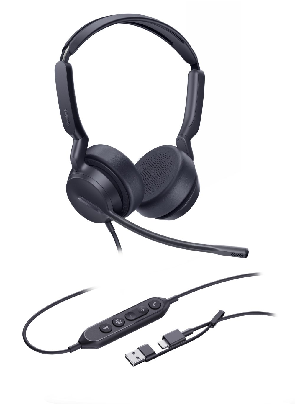Yealink UH42 Dual Teams USB-C/A Microsoft Certified Teams USB Wired Headset VOIP Headsets