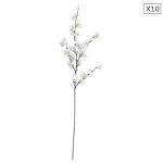 1-SOGA 10X Artificial Silk Flower Fake Cherry Blossom Bouquet Table Decor White