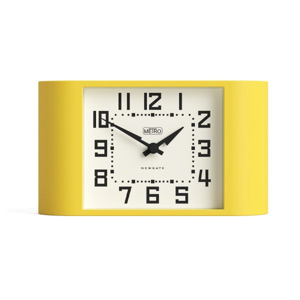 Newgate Mini Metro Mantel Clock-Yellow