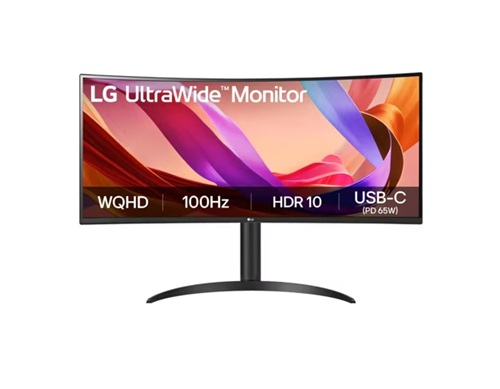 LG 34' UltraWide™ 100Hz WQHD Curved (1800R) Monitor Monitors