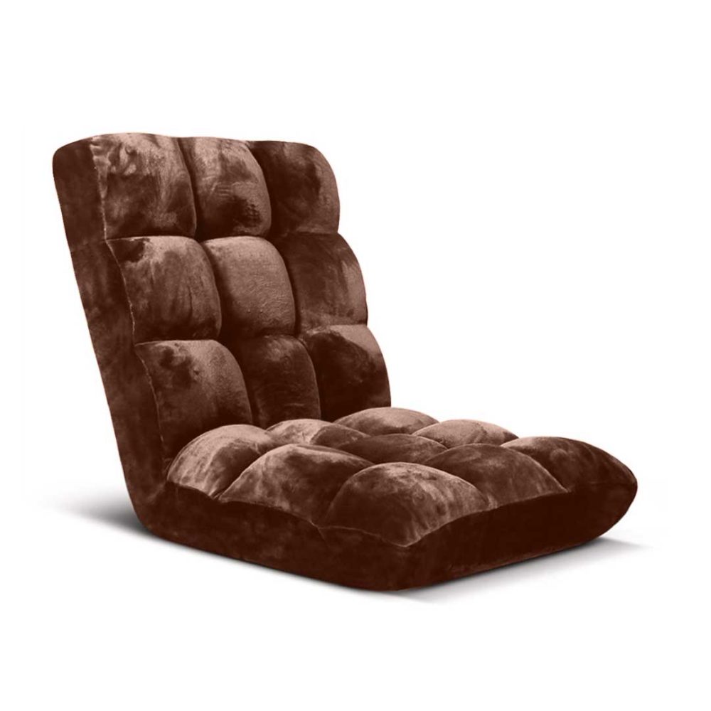 1-SOGA Floor Recliner Folding Lounge Sofa Futon Couch Folding Chair Cushion Coffee