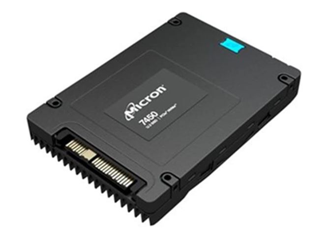 Micron 7450 Pro 7.68TB Gen4 NVMe Enterprise SSD U.3 6800/5600 MB/s R/W 1000K/215K IOPS 14000TBW 1DWPD 2M hrs MTBF Server Data Centre 5yrs Hard Disk Drives - SSD