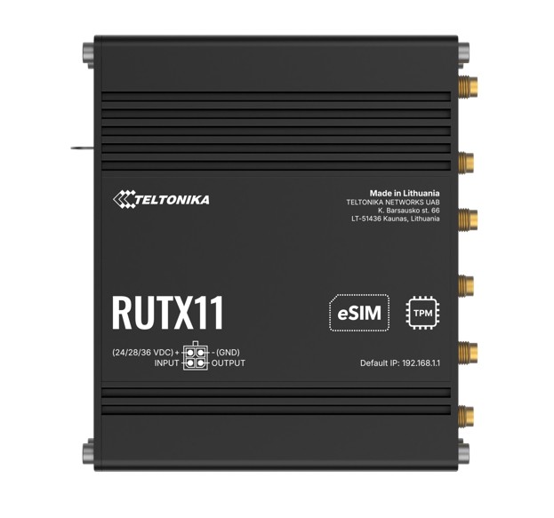 Teltonika RUTX11 Industrial Cellular eSIM Router IoT / LTE