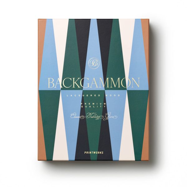 Printworks Lacquered Backgammon-Blue