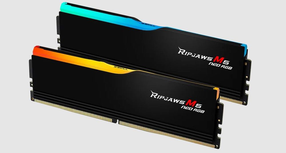 G.SKILL F5-6000J3636F32GX2-RM5NRK 64GB (2 x 32GB)/ DDR5 6000 MT/s/ Timings 36-36-36-96/ Voltage 1.35 V/ Ripjaws M5 Neo/EXPO/XMP 3.0 Memory